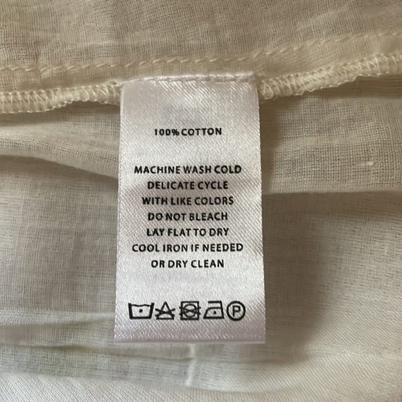 Lilla P sleeveless blouse woman’s size Med, layered ruffles hem, gauze cotton - Picture 7 of 7